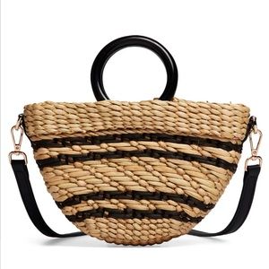 Poolside Straw Stripe Bec Bag